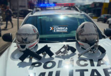 PM detém três homens após ocorrência de ameaça e apreende armas na Vila Nova Bonsucesso